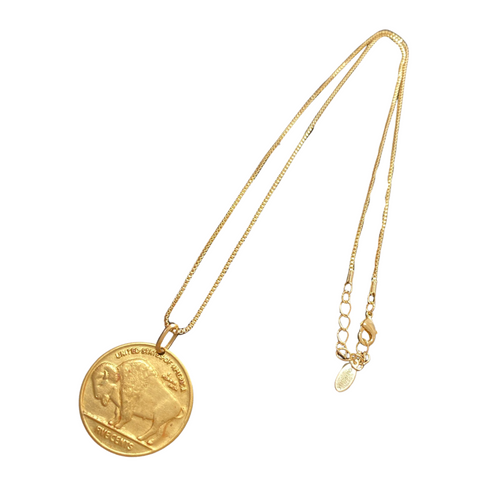 Buffalo coin necklace