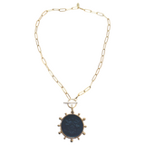 Black French Coin Necklaces