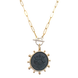 Black French Coin Necklaces