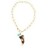 Charming Horn Lariat Necklace