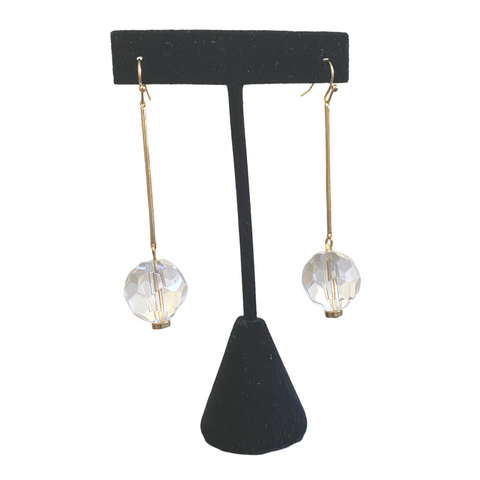 Lucite ball drop earrings