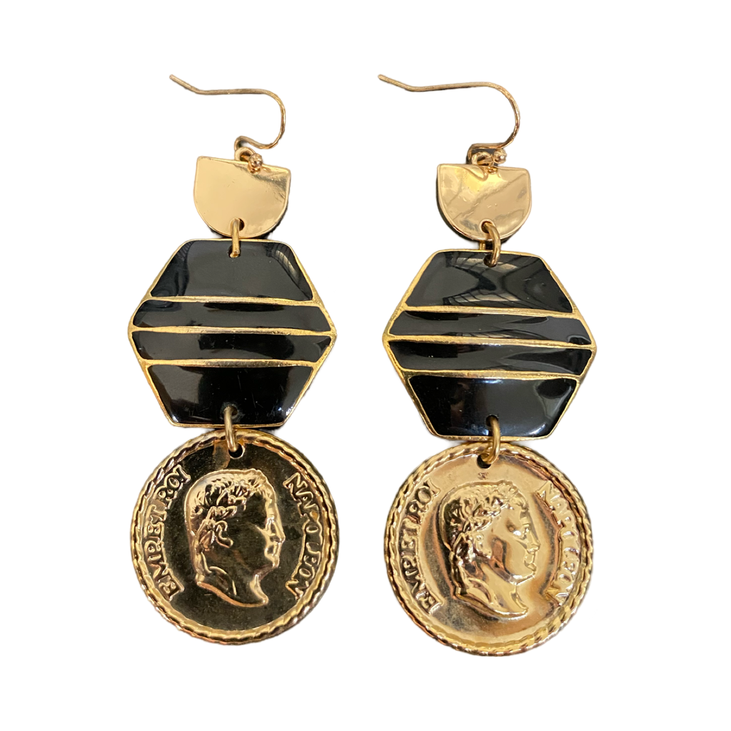 Black Stripes Earrings