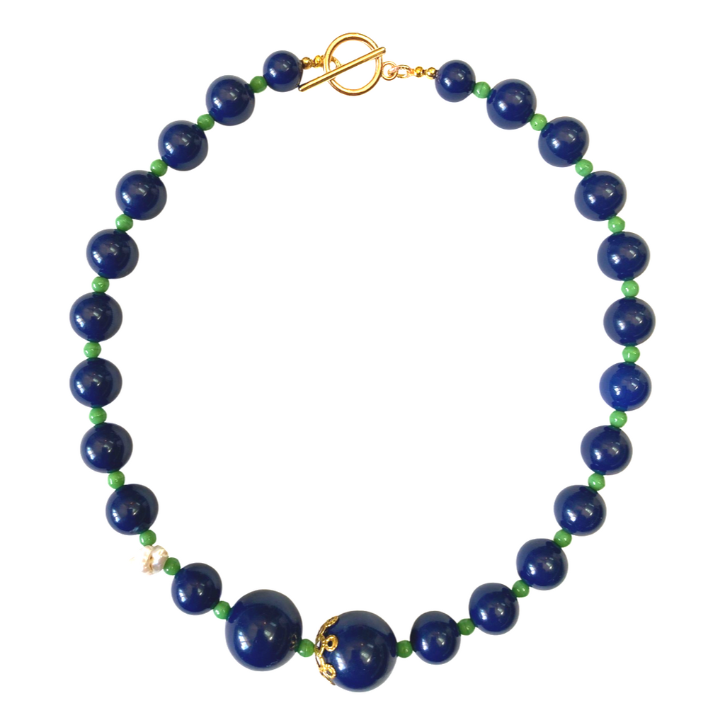 Navy and Green necklaces