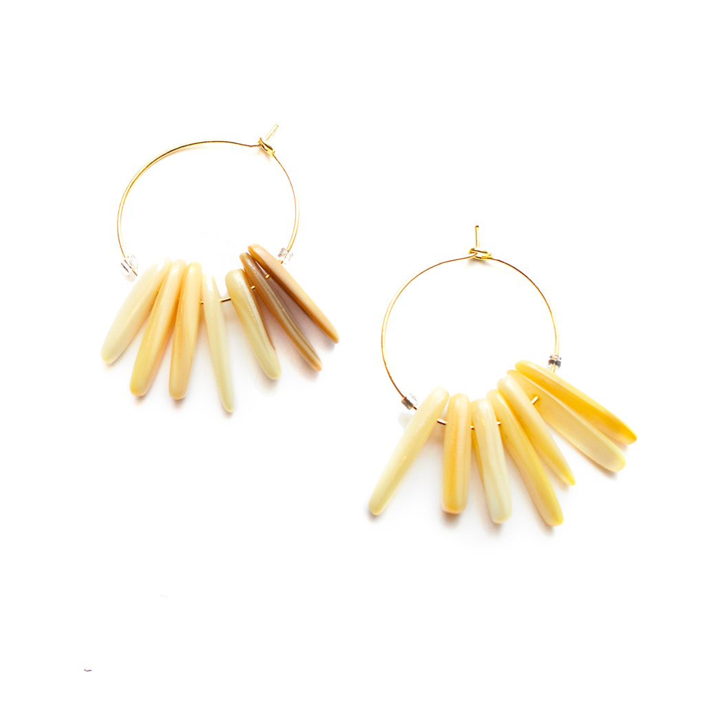 Yellow Hoop Earrings - Honey Rose & K