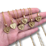Heart Initial Necklaces