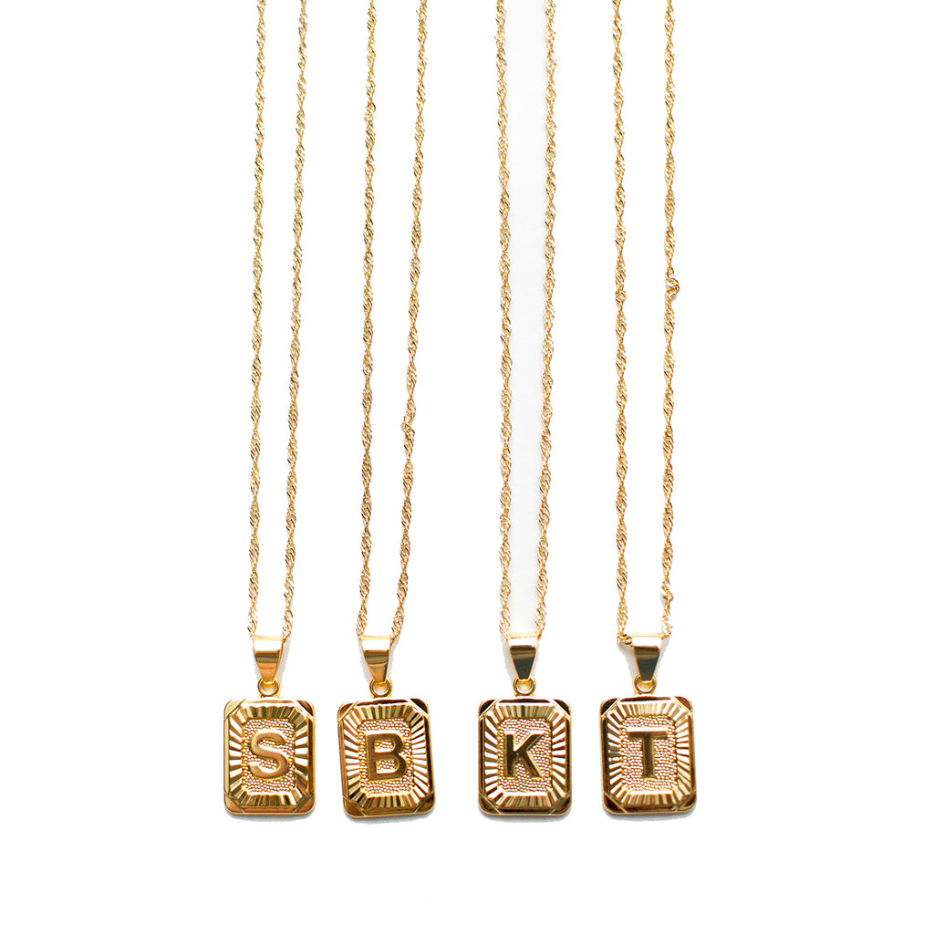 initial tag necklaces