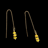 Yellow threader earrings