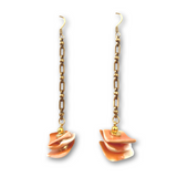 Stacked Coral shell earrings