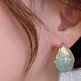 Marbled teardrop earrings